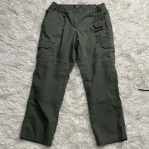 5.11 511 Tactical Stryke Cargo Pants Womens Size 14 Army Green Ripstop Work - Picture 1 of 4